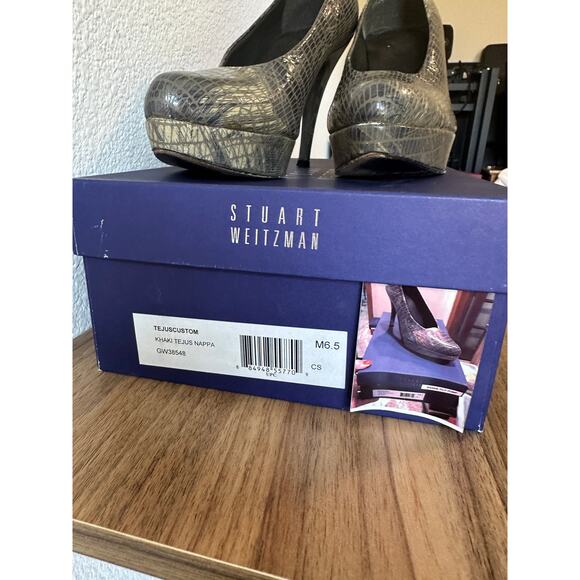 Stuart Weitzman Tejuscuston Pumps Khaki Tejus Nappa Size 6.5 – With Box - Picture 3 of 3